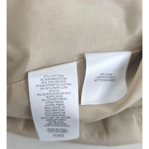 Jones New York ~Woman Size 4~Brown/Beige w/Silver Stripes Business Blazer Jacket - Picture 5 of 12